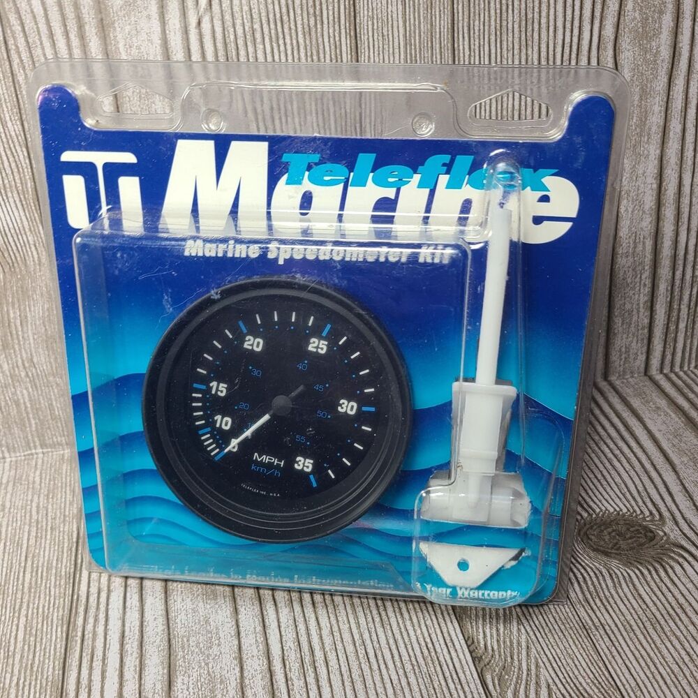 Teleflex Morse 56964P Marine Speedometer Kit 0-35 MPH Vector Boat Gauge NOS